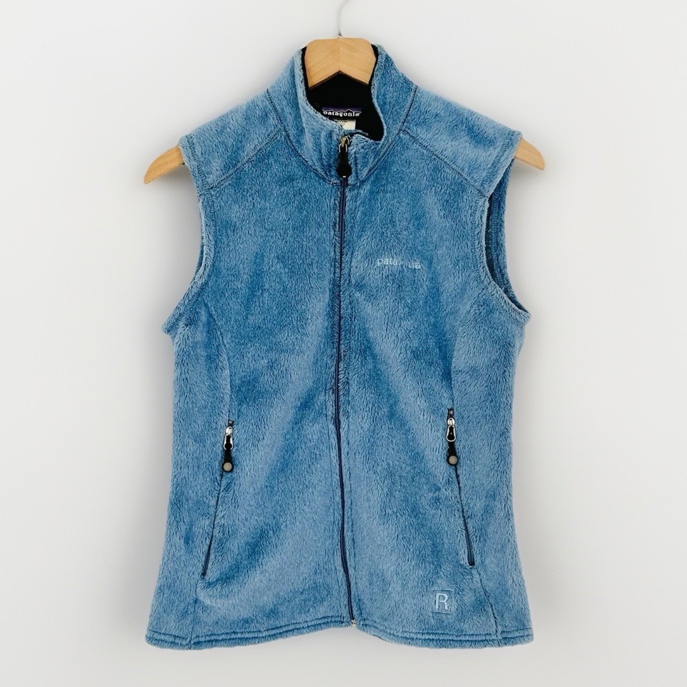 Patagonia Regulator Fleece Vest Womens M Blue Polartec Full Zip Outdoor Hiking - Picture 1 of 11